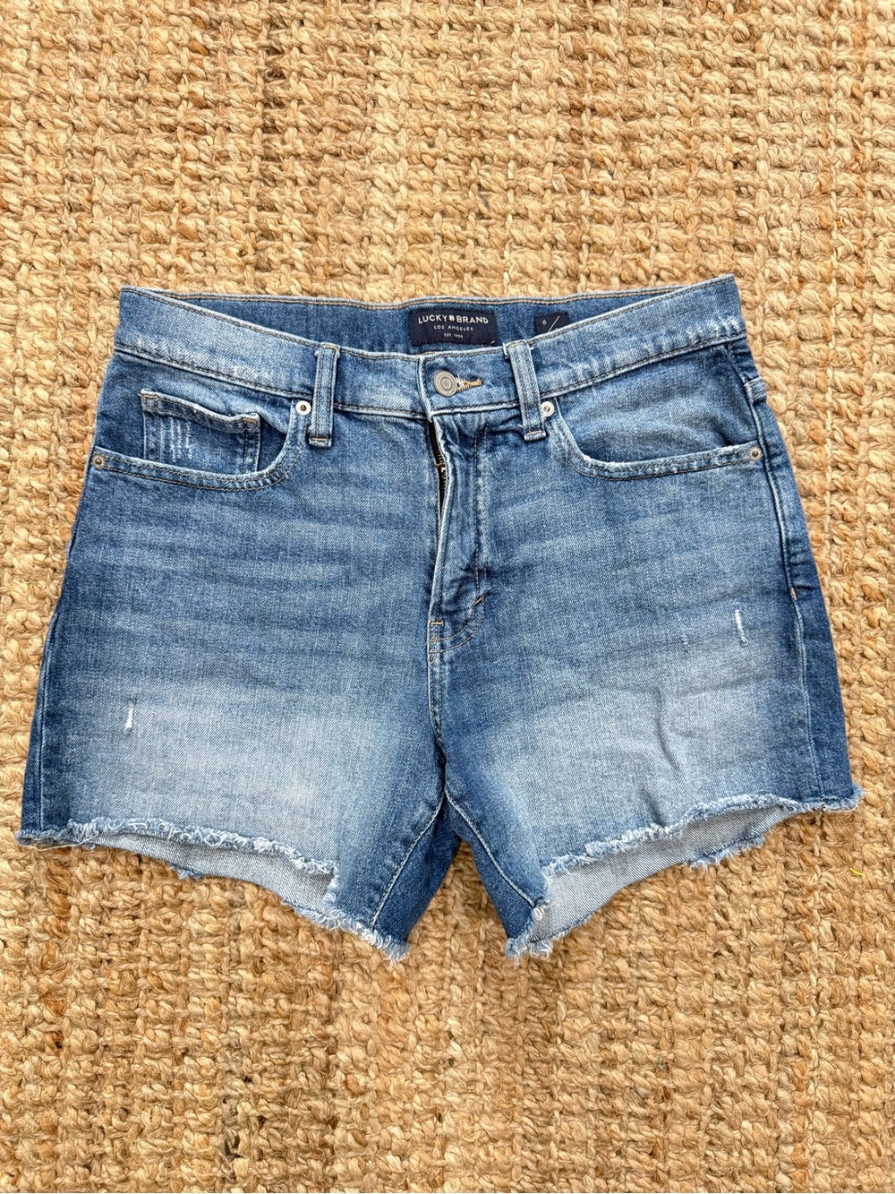 Lucky Brand Distressed Light Blue Denim Cutoff Shorts